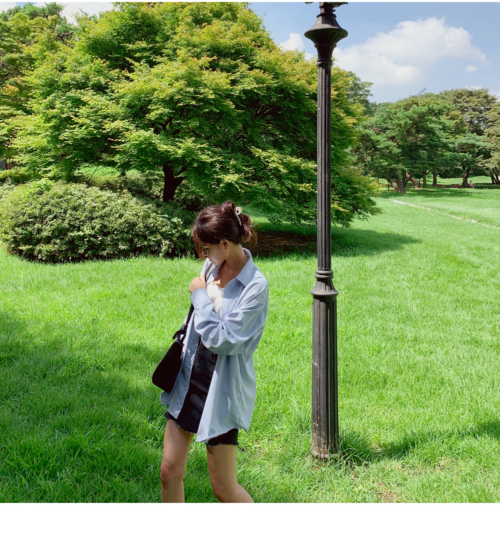 미라운드 히든밴딩 데님스커트