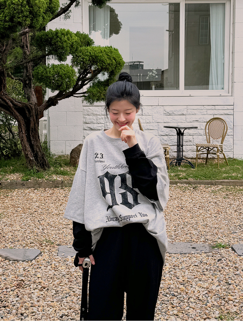 디그릿 레이어드 티 PLUS핏 빅사이즈여성쇼핑몰 로로텐