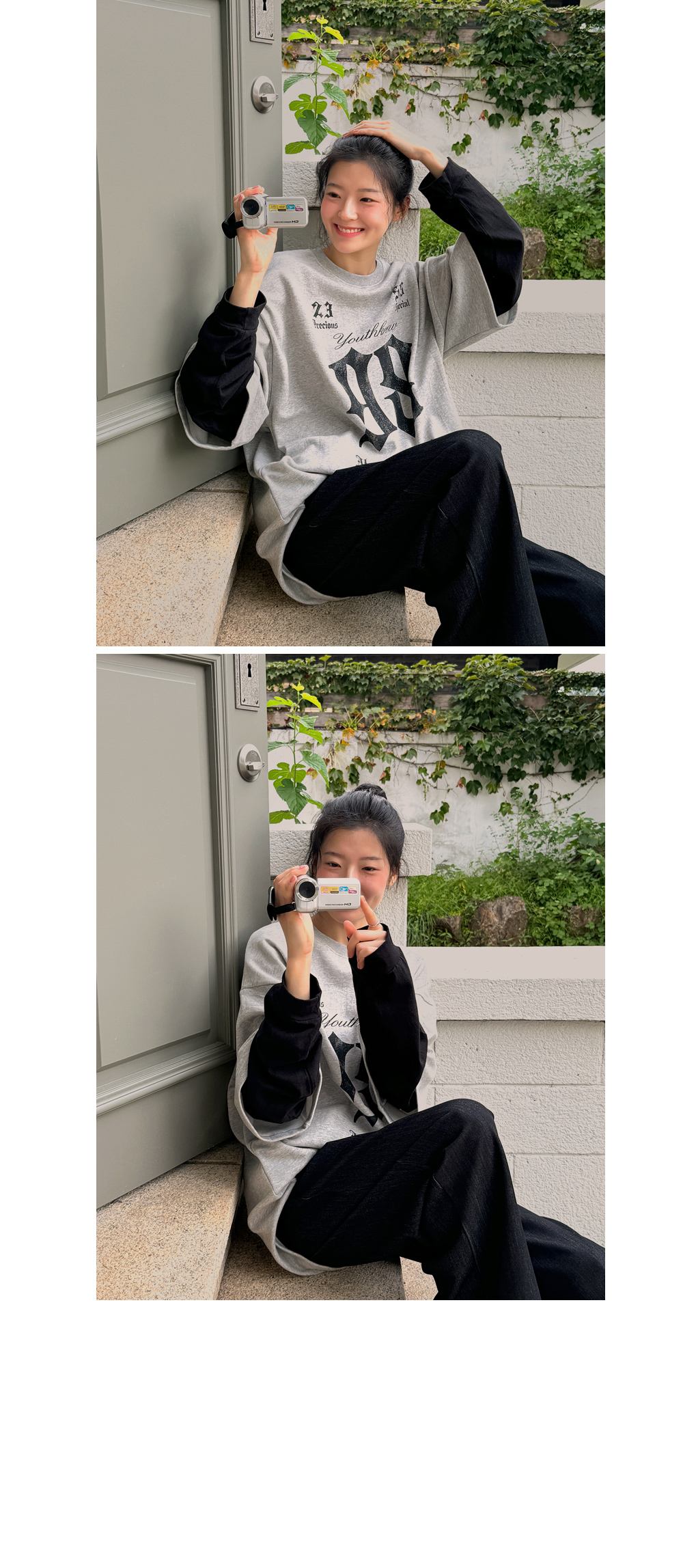 디그릿 레이어드 티 PLUS핏 빅사이즈여성쇼핑몰 로로텐