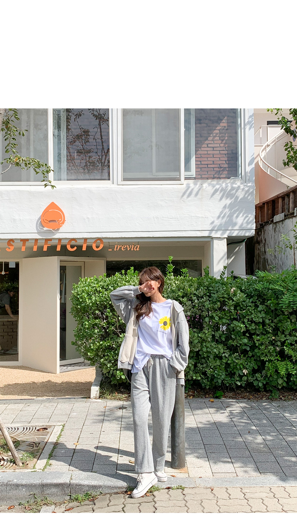 젤린 오버핏 후드집업